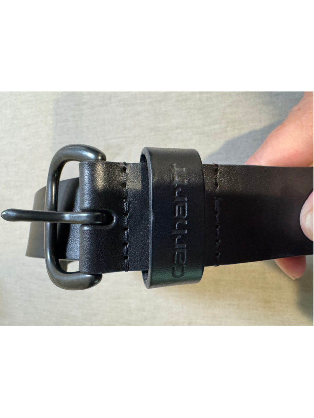 Women's Carhartt Black Leather Belt, Size Small
